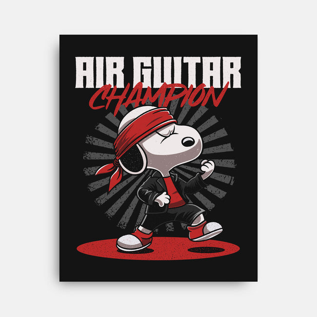 Air Guitar Champion-None-Stretched-Canvas-Herk Up Tees