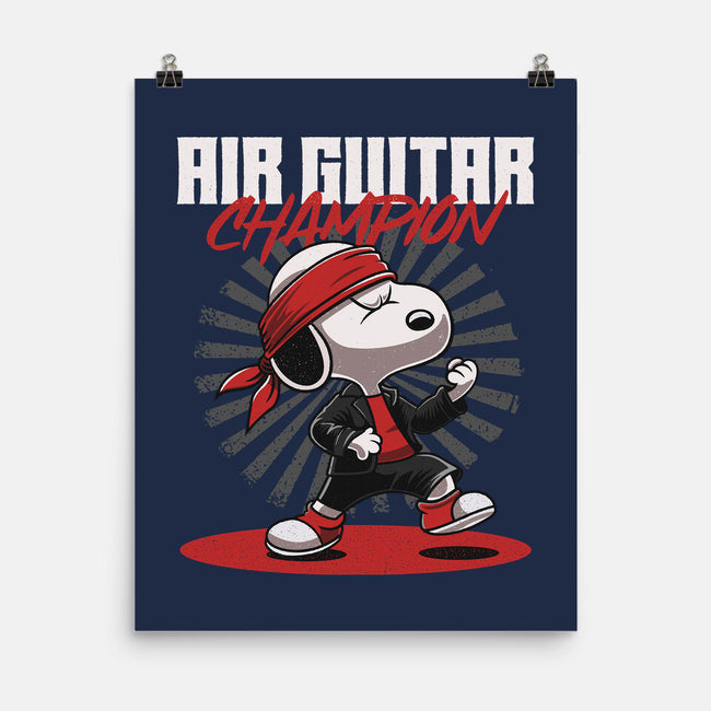 Air Guitar Champion-None-Matte-Poster-Herk Up Tees