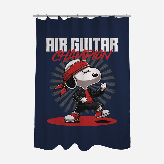 Air Guitar Champion-None-Polyester-Shower Curtain-Herk Up Tees