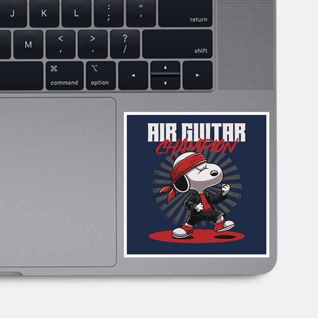 Air Guitar Champion-None-Glossy-Sticker-Herk Up Tees