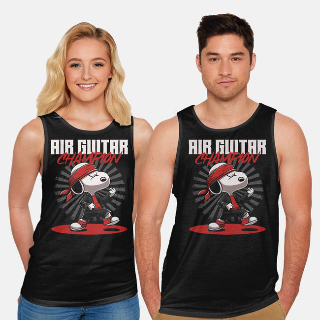 Air Guitar Champion-Unisex-Basic-Tank-Herk Up Tees