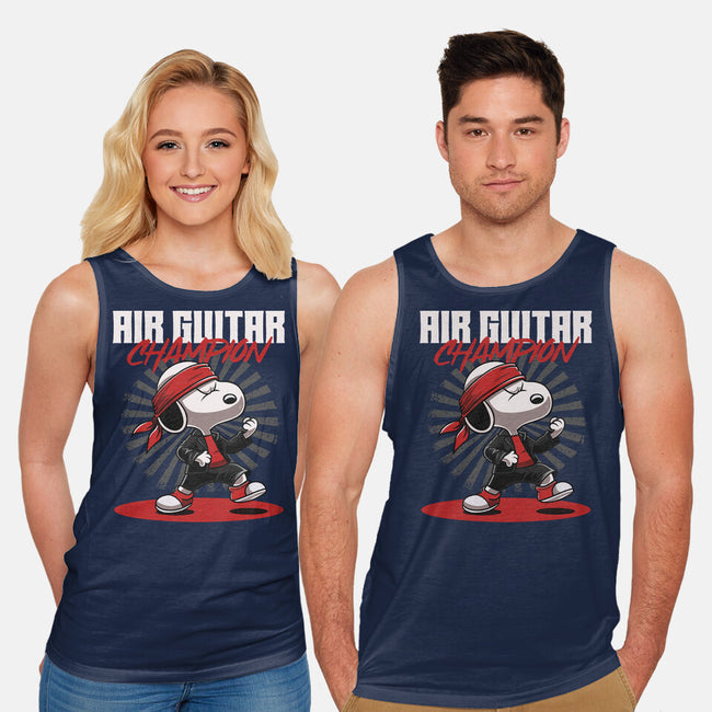 Air Guitar Champion-Unisex-Basic-Tank-Herk Up Tees