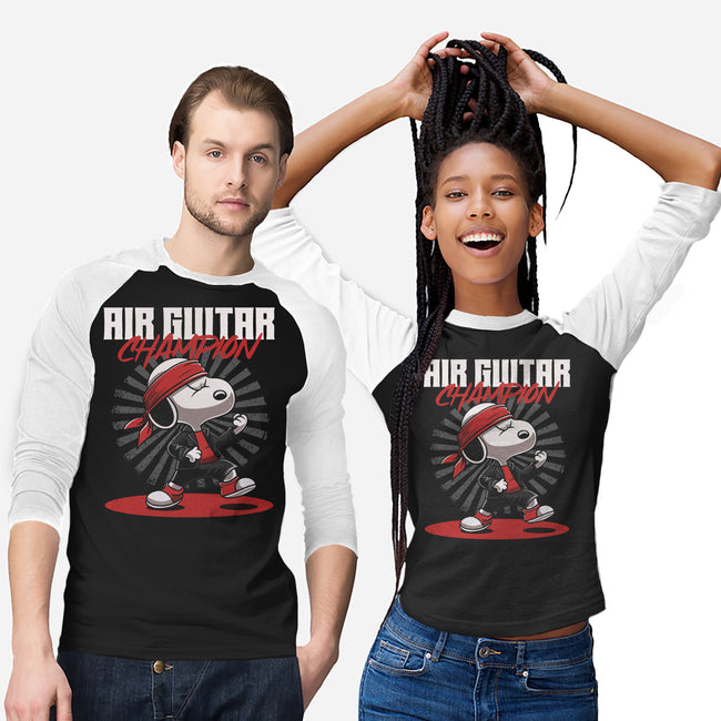 Air Guitar Champion-Unisex-Baseball-Tee-Herk Up Tees
