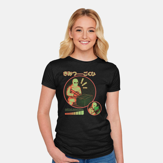 Cuteness Has Breached Security-Womens-Fitted-Tee-Diego Gurgell