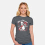 Kill All Humans Good Vibes Only-Womens-Fitted-Tee-PopCultureWizard