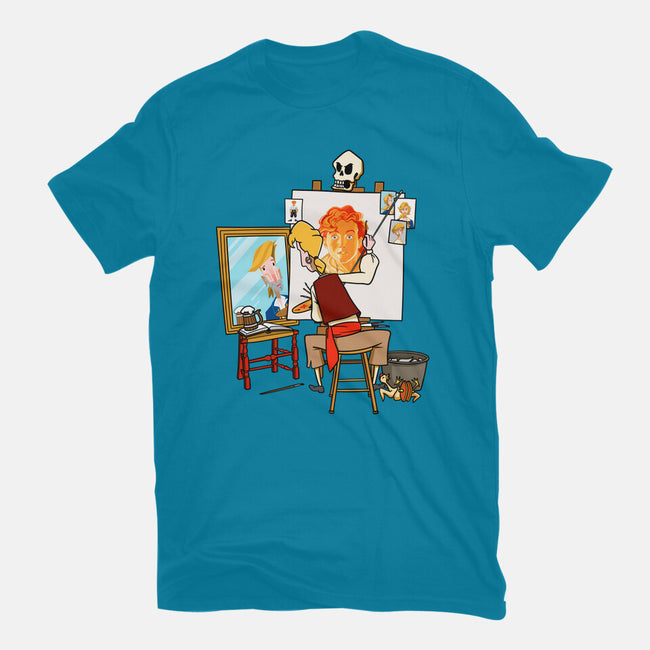 Guybrush Triple Self-Portrait-Womens-Fitted-Tee-jasesa