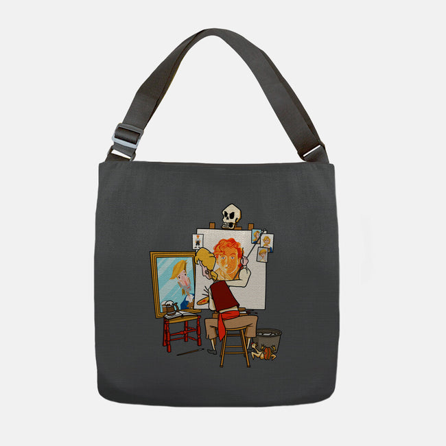 Guybrush Triple Self-Portrait-None-Adjustable Tote-Bag-jasesa