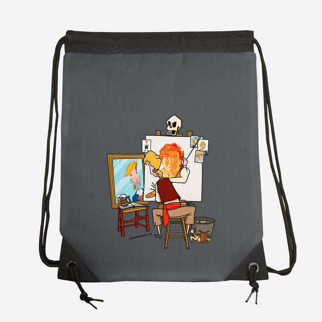 Guybrush Triple Self-Portrait-None-Drawstring-Bag-jasesa