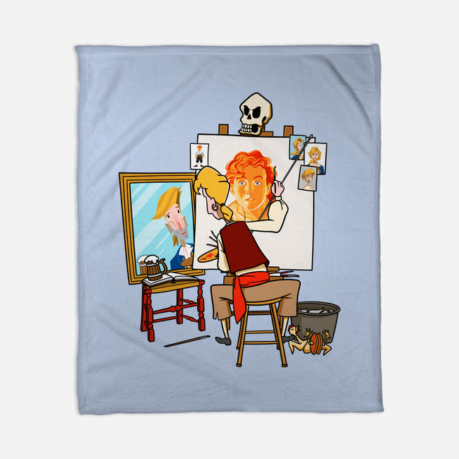 Guybrush Triple Self-Portrait-None-Fleece-Blanket-jasesa