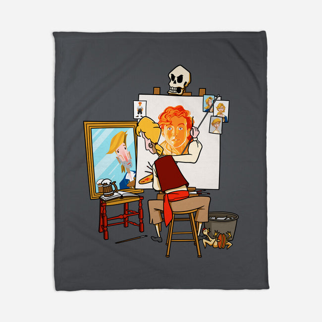 Guybrush Triple Self-Portrait-None-Fleece-Blanket-jasesa