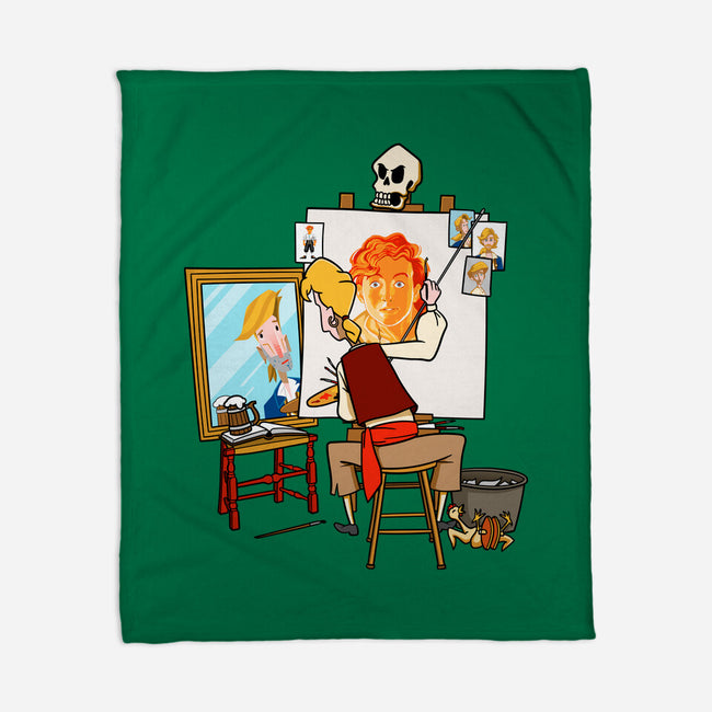 Guybrush Triple Self-Portrait-None-Fleece-Blanket-jasesa