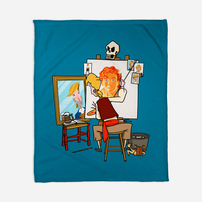 Guybrush Triple Self-Portrait-None-Fleece-Blanket-jasesa