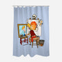Guybrush Triple Self-Portrait-None-Polyester-Shower Curtain-jasesa