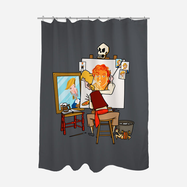 Guybrush Triple Self-Portrait-None-Polyester-Shower Curtain-jasesa