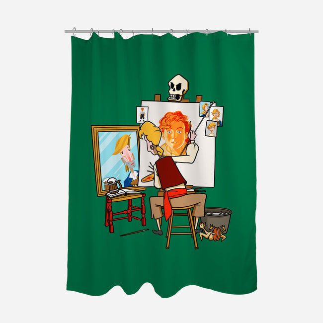 Guybrush Triple Self-Portrait-None-Polyester-Shower Curtain-jasesa