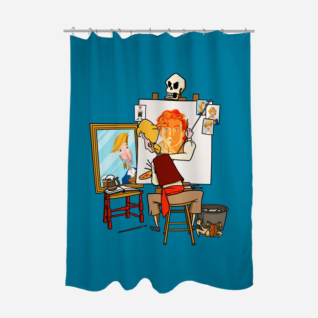 Guybrush Triple Self-Portrait-None-Polyester-Shower Curtain-jasesa