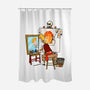 Guybrush Triple Self-Portrait-None-Polyester-Shower Curtain-jasesa