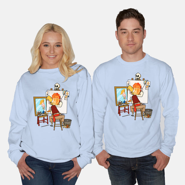 Guybrush Triple Self-Portrait-Unisex-Crew Neck-Sweatshirt-jasesa
