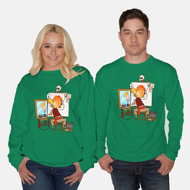 Guybrush Triple Self-Portrait-Unisex-Crew Neck-Sweatshirt-jasesa