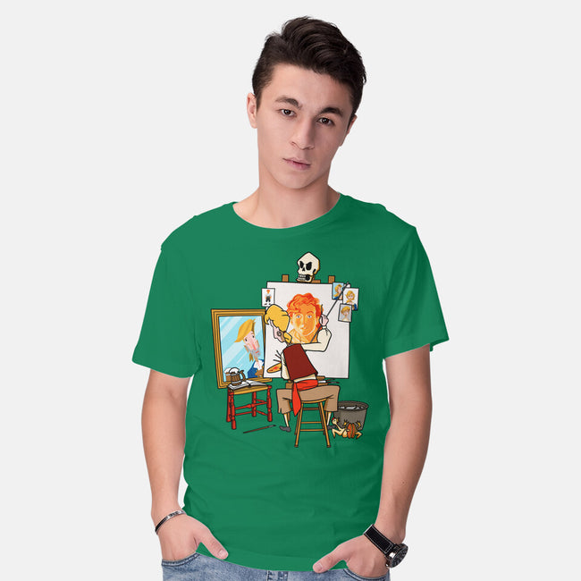 Guybrush Triple Self-Portrait-Mens-Basic-Tee-jasesa