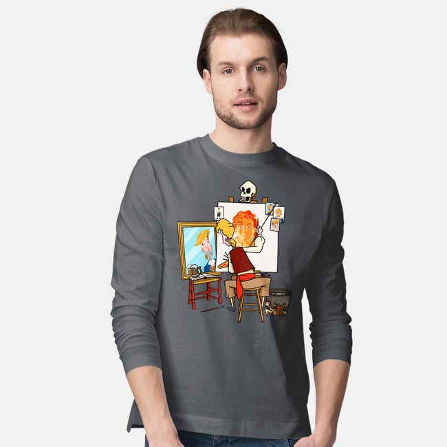 Guybrush Triple Self-Portrait-Mens-Long Sleeved-Tee-jasesa