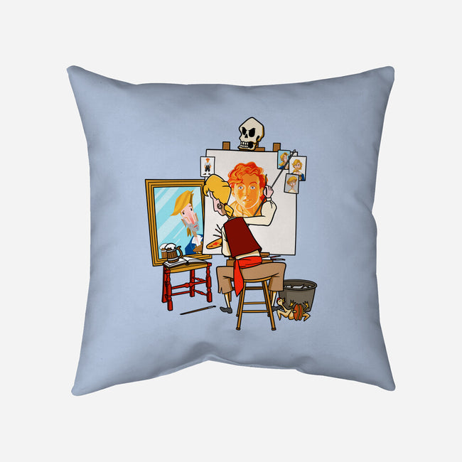 Guybrush Triple Self-Portrait-None-Removable Cover w Insert-Throw Pillow-jasesa