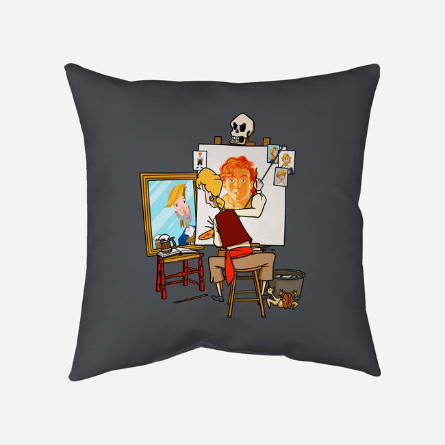 Guybrush Triple Self-Portrait-None-Removable Cover w Insert-Throw Pillow-jasesa