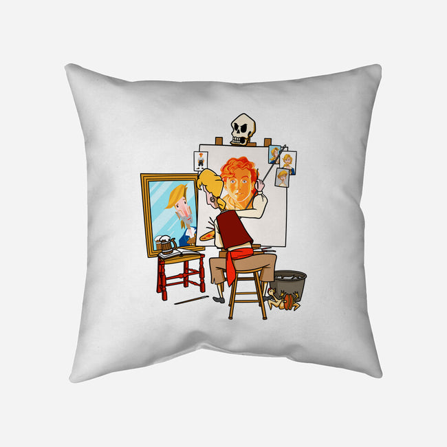 Guybrush Triple Self-Portrait-None-Removable Cover w Insert-Throw Pillow-jasesa