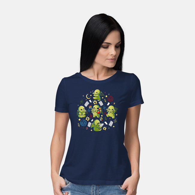 Demon Call-Womens-Basic-Tee-Vallina84