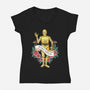 Stay Good Stay Gold-Womens-V-Neck-Tee-P1yu5h