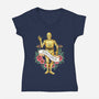 Stay Good Stay Gold-Womens-V-Neck-Tee-P1yu5h