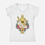 Stay Good Stay Gold-Womens-V-Neck-Tee-P1yu5h
