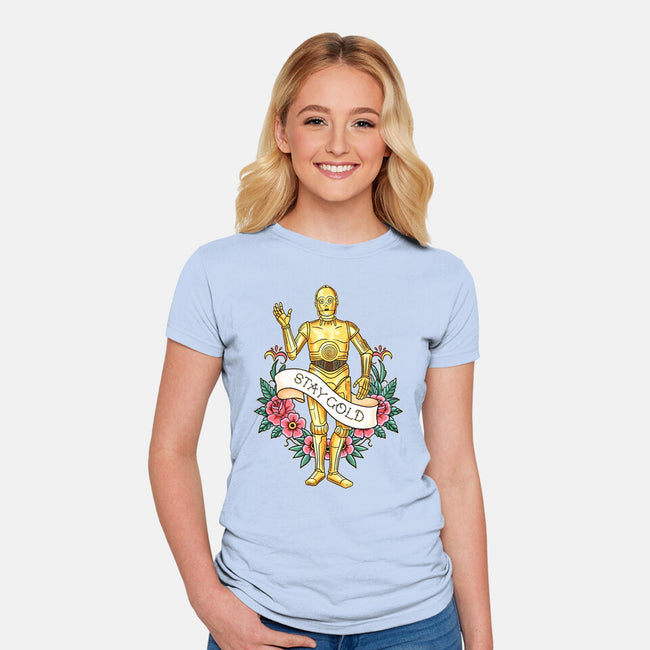 Stay Good Stay Gold-Womens-Fitted-Tee-P1yu5h