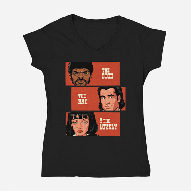 Good Bad And Lovely-Womens-V-Neck-Tee-P1yu5h