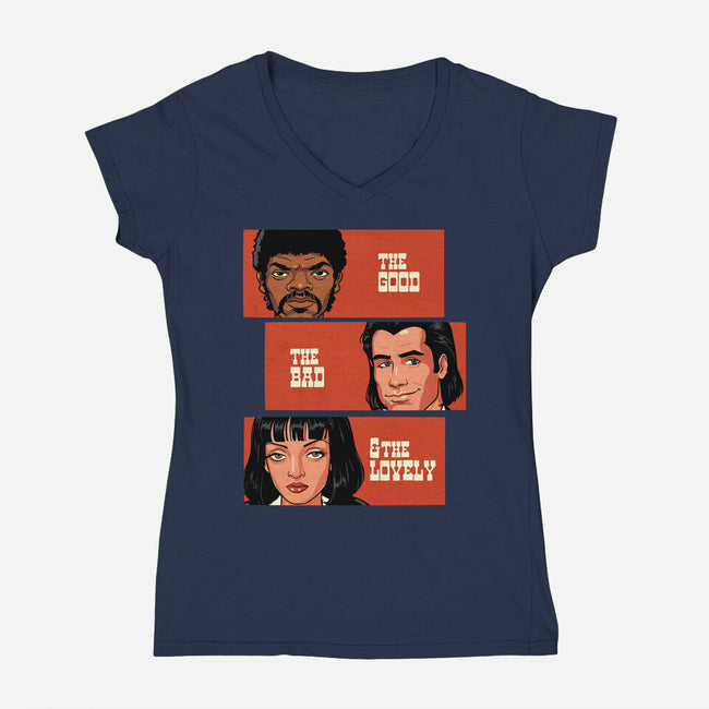Good Bad And Lovely-Womens-V-Neck-Tee-P1yu5h