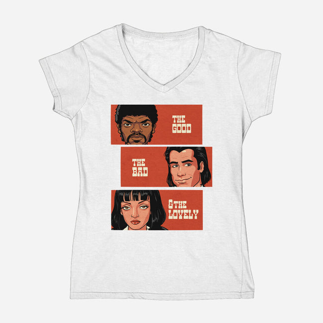 Good Bad And Lovely-Womens-V-Neck-Tee-P1yu5h