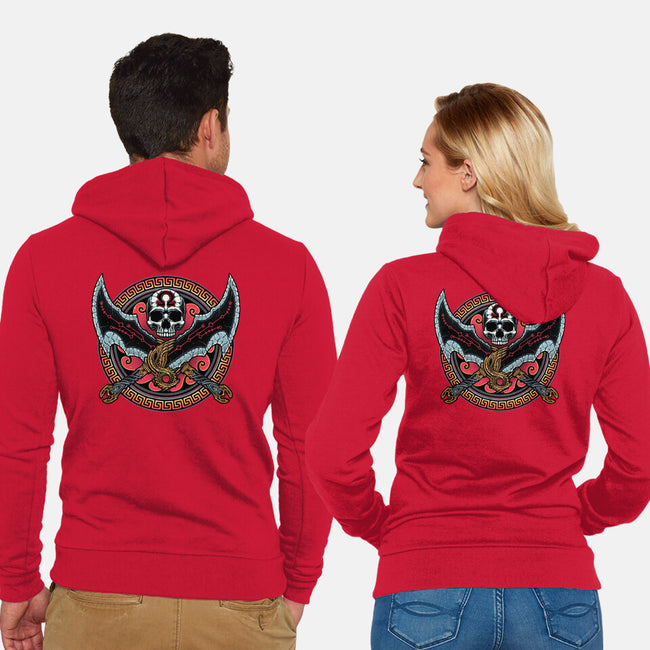 Legend Of The Chaos-Unisex-Zip-Up-Sweatshirt-momma_gorilla