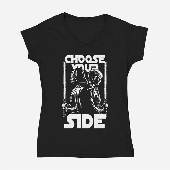 Choose Your Side-Womens-V-Neck-Tee-Studio Mootant