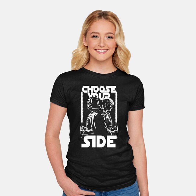 Choose Your Side-Womens-Fitted-Tee-Studio Mootant