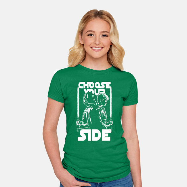 Choose Your Side-Womens-Fitted-Tee-Studio Mootant