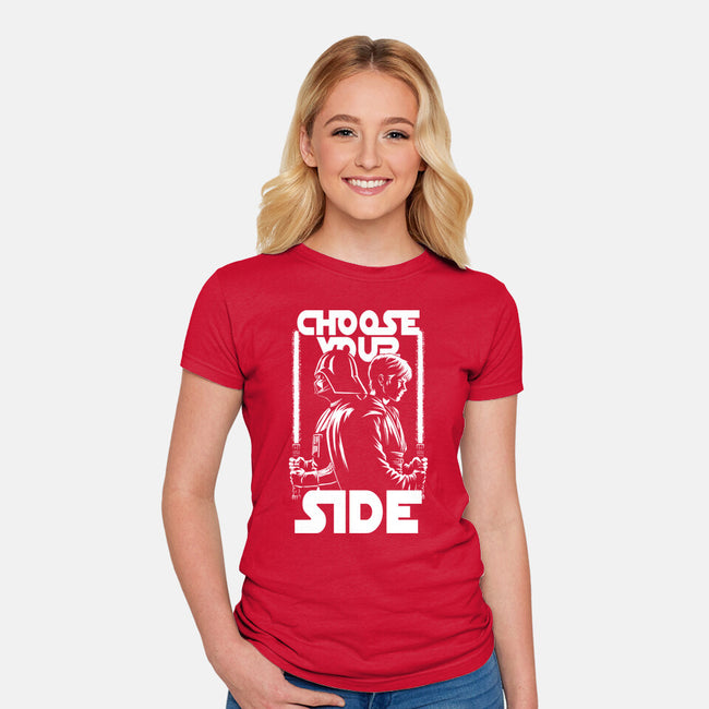 Choose Your Side-Womens-Fitted-Tee-Studio Mootant