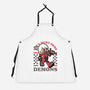 Game Mascot Devil Hunter-Unisex-Kitchen-Apron-Studio Mootant