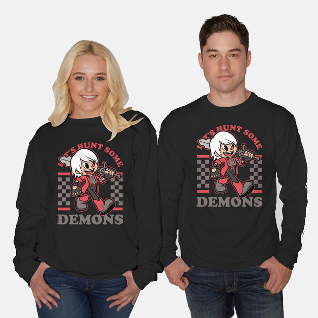 Game Mascot Devil Hunter-Unisex-Crew Neck-Sweatshirt-Studio Mootant