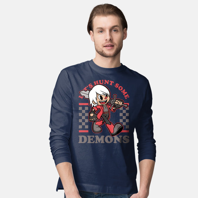 Game Mascot Devil Hunter-Mens-Long Sleeved-Tee-Studio Mootant