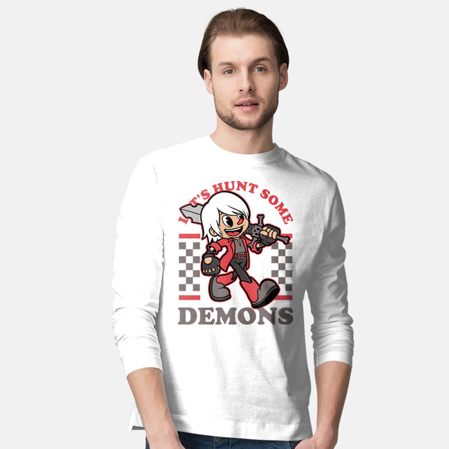 Game Mascot Devil Hunter-Mens-Long Sleeved-Tee-Studio Mootant