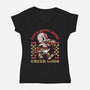 Game Mascot Demigod Hunter-Womens-V-Neck-Tee-Studio Mootant