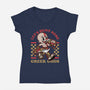 Game Mascot Demigod Hunter-Womens-V-Neck-Tee-Studio Mootant