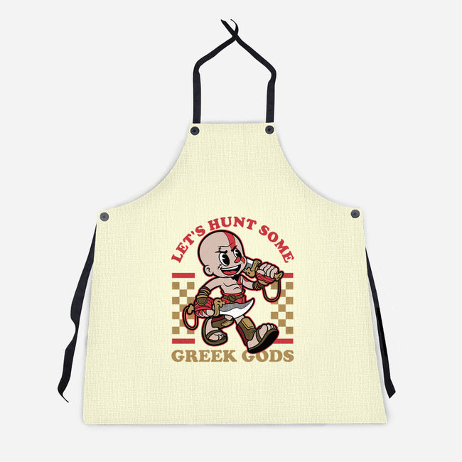 Game Mascot Demigod Hunter-Unisex-Kitchen-Apron-Studio Mootant