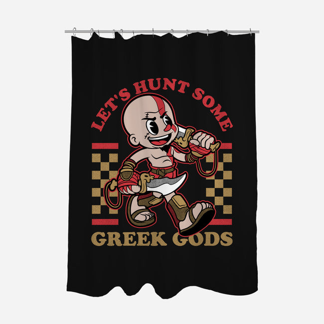 Game Mascot Demigod Hunter-None-Polyester-Shower Curtain-Studio Mootant