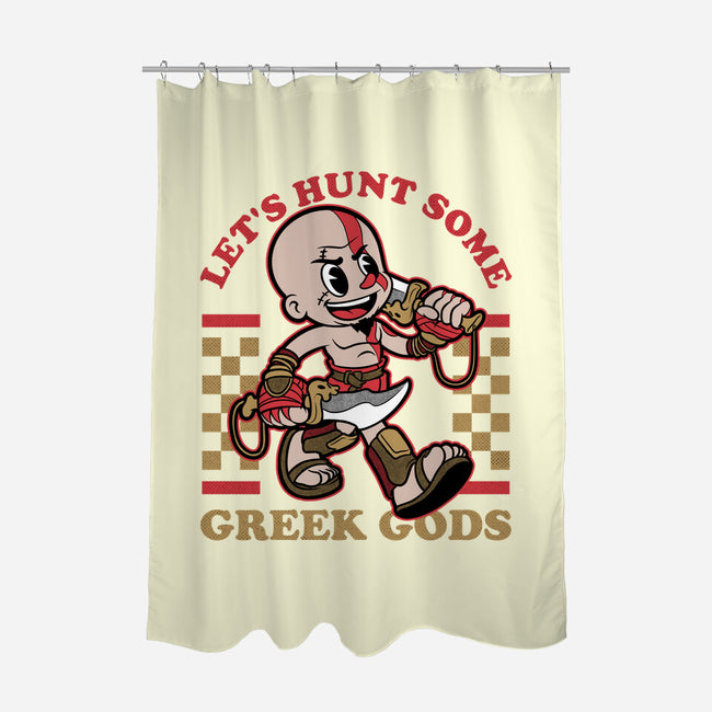 Game Mascot Demigod Hunter-None-Polyester-Shower Curtain-Studio Mootant